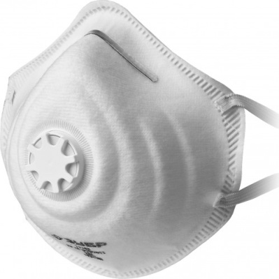 полумаска коническая фильтрующая зубр пфк-95 ffp2 с клапаном