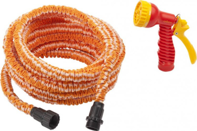 поливочный набор grinda удлиняющийся шланг 22.5 м, пистолет-распылитель 7-ми позиционный