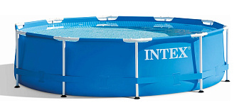 уценка каркасный бассейн круглый intex prism frame pool 305х76, фильтр-насос