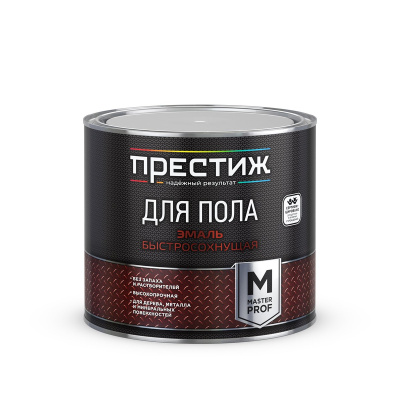 эмаль для пола акрил. быстросохн. коричневая 1,9 кг (1/6) "престиж"