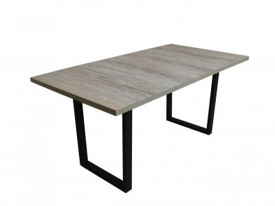 стол ливерпуль 1600(2000)*850, дуб крафт белый на металлокаркасе z 960 (цвет белый шелк)