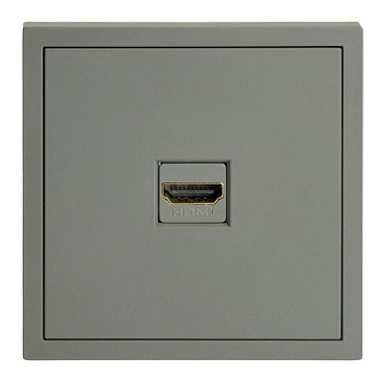 розетка hdmi 2.0 type a (механизм), серия эмили, rst00-5118-10, платиново-серый, soft touch