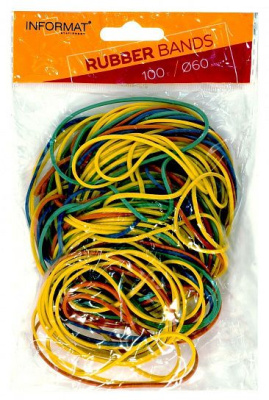 резинка банковская informat 6 см ассорти 100 г