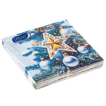 салфетки grandpero deluxe 33х33 "кремлевская звезда" 3сл 20л,