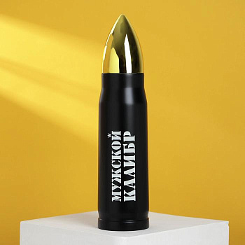 термос с «мужской калибр», 500 мл, сохраняет тепло 10-12 ч