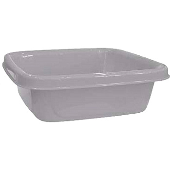 таз квадратный step 10л серебряный (то)