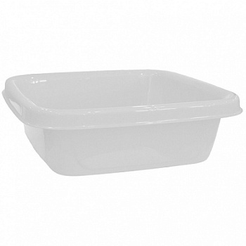 таз квадратный step 10л белый (то)