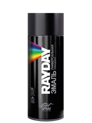 краска аэрозоль акрил. ral 9005 черная глянцев. 520 мл (1/12) "rayday" rd-077