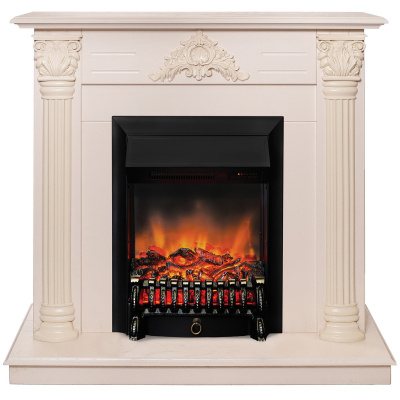 электрокамин stefania wt-f612 с очагом fobos lux black rc