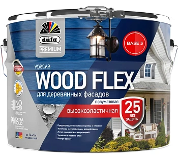 краска "dufapremium" вд woodflex высокоэластич для дер. фасадов база 3 8,1л