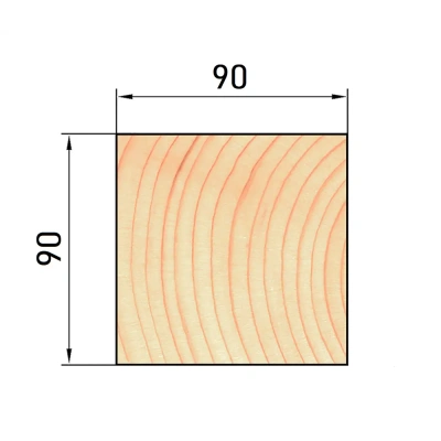 брус сухой строганный ав 90*90*3000