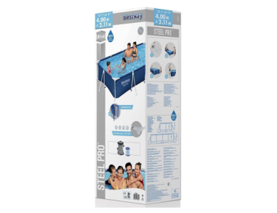 каркасный бассейн steel pro 400x211x81см, 5700л, фил.-насос 1249л/ч, уп.1