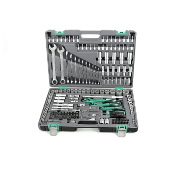 набор инструментов "1/2, 3/8, 1/4" crv пластиковый кейс 216 предм. stels