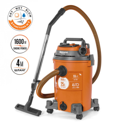 пылесос строительный daewoo davc 2500sd, 1400вт, 25л