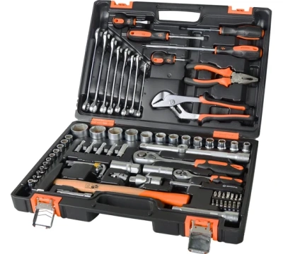 набор инструментов, 1/2" , 1/4" , crv, в кейсе 76 предм вихрь