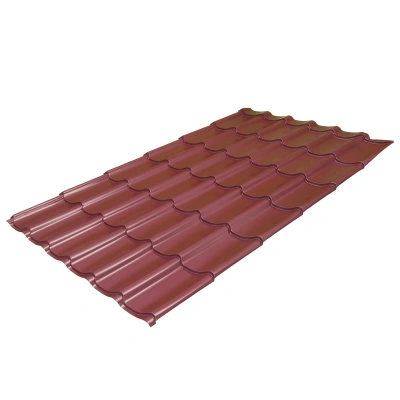 металлочерепица 1,18*2,25м 0,45мм classic modern pe ral 3005 красное вино