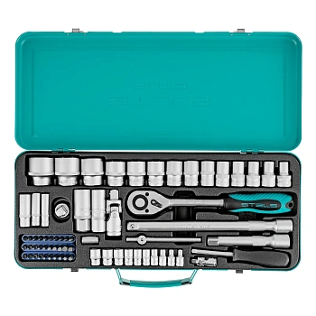 набор торцевых головок с трещоткой stels 1/2 дюйма и 68 шт