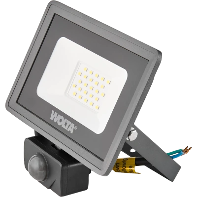 светодиодный прожектор wolta wfl-20w/06s 20вт 5700k ip65 с датчиком