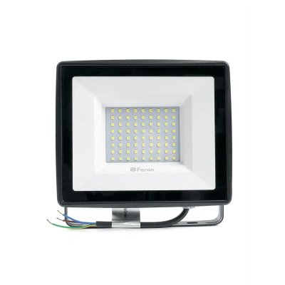 прожектор светодиодный 2835 smd 100w 6400k ip65 ac230v/50hz, черный, ll-922