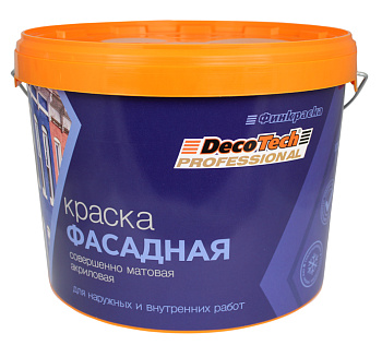 краска в/э deco tech фасадная 10л база lс