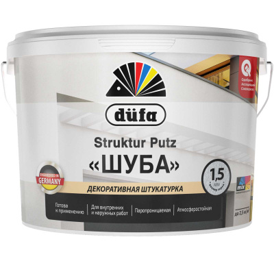 штукатурка "dufaretail" структурная декоративная struktur putz 15кг