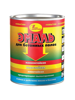 эмаль д/бетонных полов, серый 2,7л (новбытхим) (6 шт)