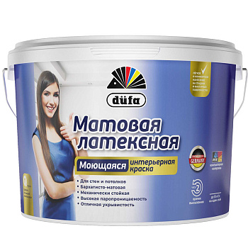 краска вд "dufa" mattlatex mix матовая латексная база 1 10л
