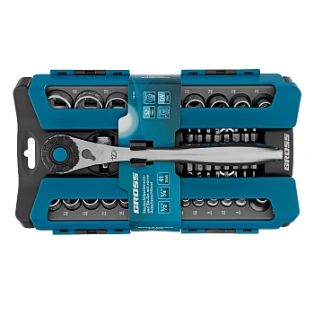 набор торцевых головок с трещоткой gross 1/2 дюйма и 41 шт