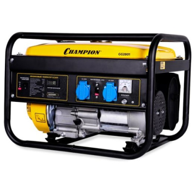 генератор champion gg2801 (2,8/3,0квт, ohv 7лс, 15л, 39кг)