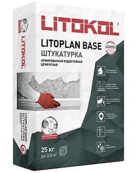штукатурный состав litoplan base цементый серый 25кг