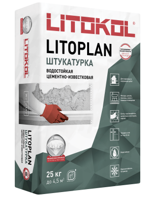 штукатурка цементная litokol litoplan 25кг (54шт/под)