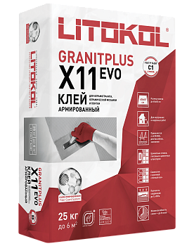 клеевая смесь litokol x11 evo 25кг (1/54)