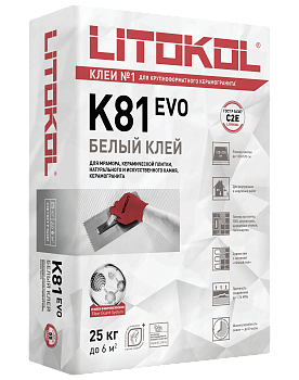 клеевая смесь litoflex k81 25кг белый 54/пал