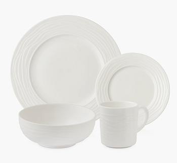 столовый сервиз на 4 персоны 16 предметов, nadoba, серия aurora