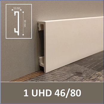 плинтус 1 uhd 46/80, 2.0м (кор.12шт)