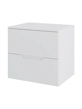 тумба подвесная line 60см цвет белый со столешницей под раковину