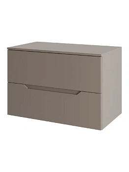 тумба подвесная line 80см цвет латте со столешницей под раковину