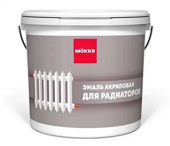 эмаль акриловая п/гл mokke для радиаторов, белый 0,4 кг.