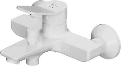 смеситель для ванны x-joy f85a10033 однорычажный короткий излив цвет белый