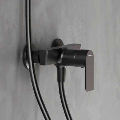 смеситель для душа apollo 472000300 однорычажный цвет черный