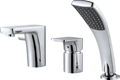 смеситель врезной на борт ванны d&k da1434901 3 отверстия