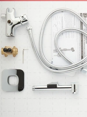 смеситель с гигиеническим душем solo lm7165c скрытый монтаж цвет хром