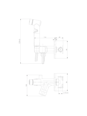 смеситель с гигиеническим душем solo lm7165bl скрытый монтаж цвет черный