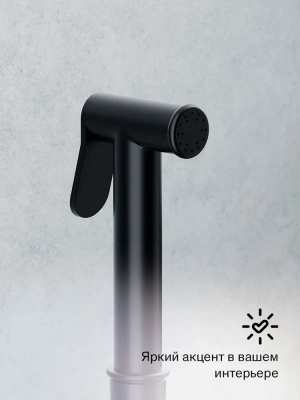 смеситель с гигиеническим душем option 217000000 скрытый монтаж цвет черный