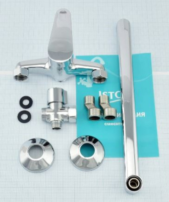 смеситель для ванны 402.775 однорычажный длинный излив цвет хром