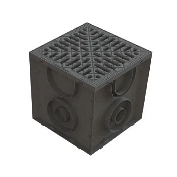 дождеприемник s'park дп-25.25-пп пластиковый с решеткой и корзиной пластиковыми (комплект) 0867081