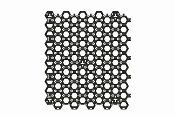 решетка газонная рг-58.51.03-пп "hexarm" пластиковая черная 8102-ч