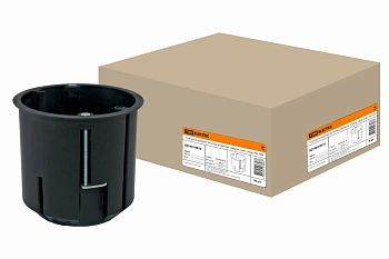 установочная коробка сп d73х73мм, углубленная, саморезы, метал. лапки, ip20, tdm