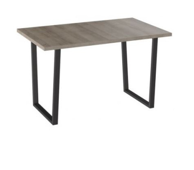 стол даллас лдсп 16мм/массив, 1300(1700)*800, железный камень/ опора черный