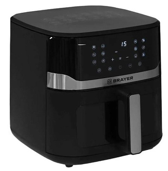 2040br аэрогриль brayer, 1800 вт,10 л, t. 200с, съемная решетка, таймер, lcd-дисплей, 12 программ